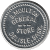 1914 S. Moulton General Store Delisle Sask. 1 Cent Token (#1100j)
