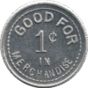 1914 S. Moulton General Store Delisle Sask. 1 Cent Token (#1100j)