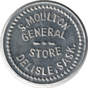 1914 S. Moulton General Store Delisle Sask. 1 Cent Token (#1100j)