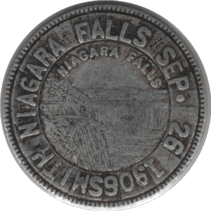 '1906 Niagara Falls ''Self Typer'' Souvenir Token Used Sep. 26 1906'