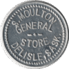 1914 S. Moulton General Store Delisle Sask. 5 Cent Token (#1100h)