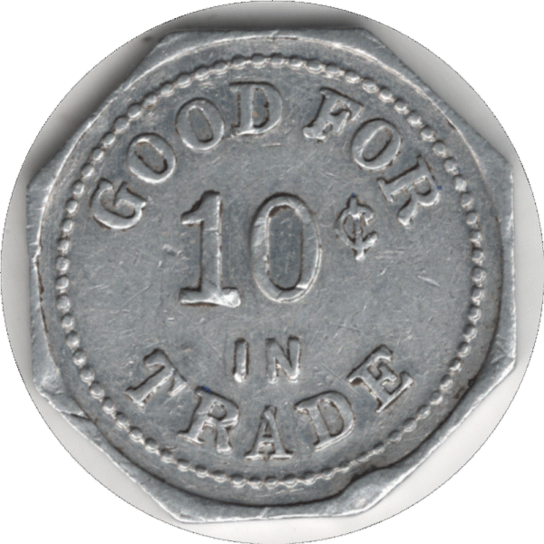 1936-45 A.P. Schwinghamer General Merchant Bruno Sask. 10 Cent Token (#838g)