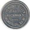 'ND 1938 ''Everyone Saves at Richman''s'' Humboldt Sask. 5c Token Mintage:100 #2265h'