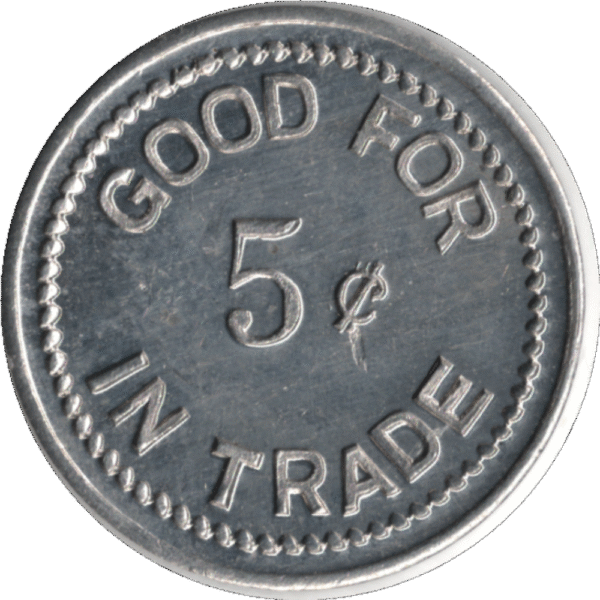 'ND 1938 ''Everyone Saves at Richman''s'' Humboldt Sask. 5c Token Mintage:100 #2265h'